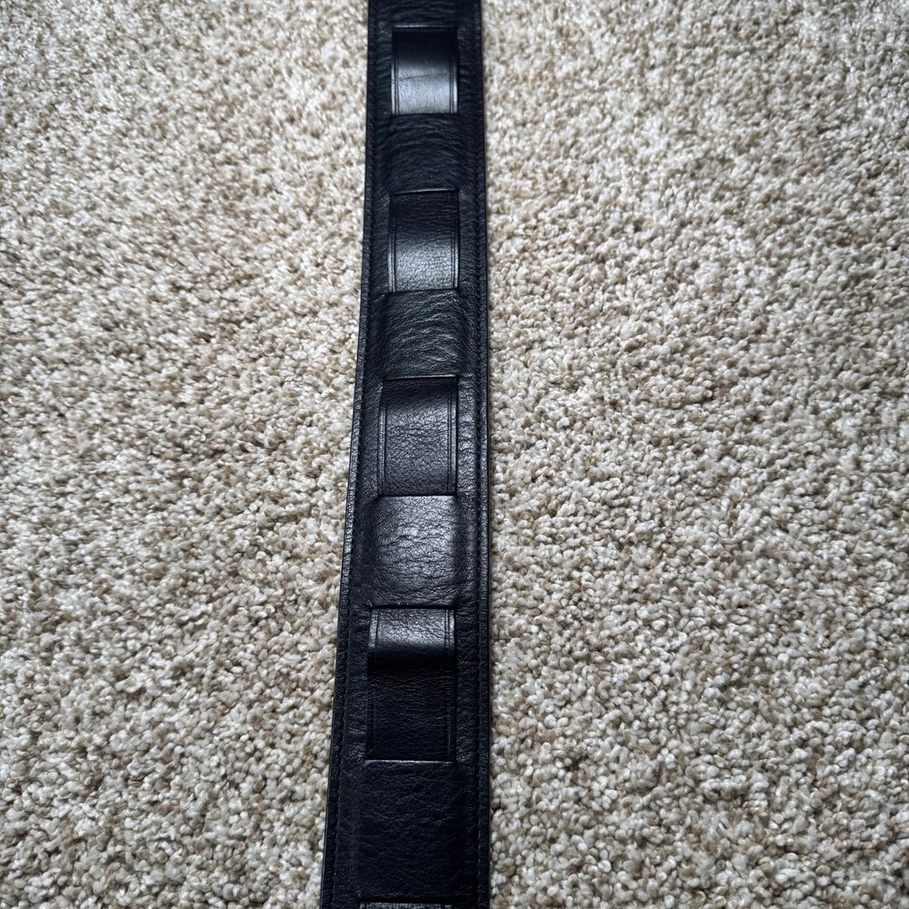 Coach Leather Horsebit Style Belt Brass Double Rings Branded Studs - Picture 16 of 16